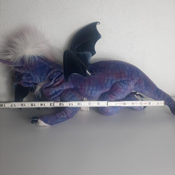 EUC Folkmanis Large Purple Beaked Dragon Griffon Hand Puppet Plush Toy EYELASHES - Picture 3 of 5